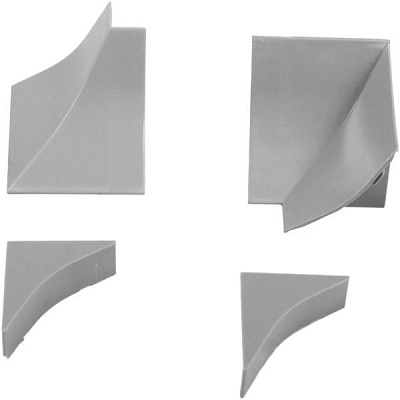 Комплект фурнітури ОМіС до плінтусу для стільниці LB-23 100x150x30 мм алюміній