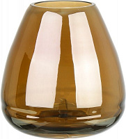 Ваза стеклянная топазовая Luster 15х15 см Wrzesniak Glassworks