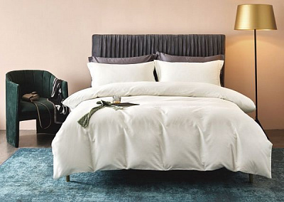 Комплект постільної білизни Mono white D сімейний білий La Nuit