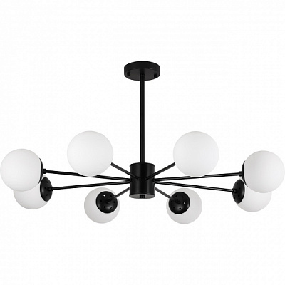 Світильник стельовий Hopfen 8x40 Вт E27 чорний Balle 8 BK