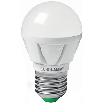 Лампа светодиодная Eurolamp 5 Вт G45 матовая E27 220 В 3000 К LED-G45-05273(T)new 