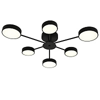 Люстра світлодіодна Victoria Lighting з пультом 83 Вт чорний Wood/PL6 black