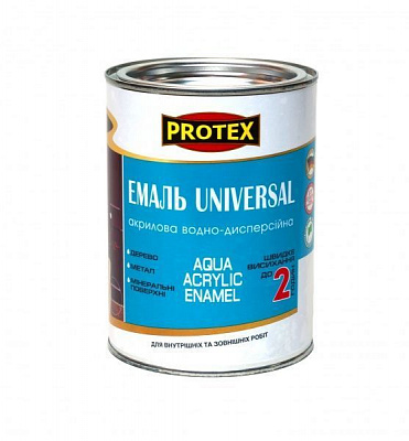 Эмаль акриловая Protex Universal белый полумат 2,5л