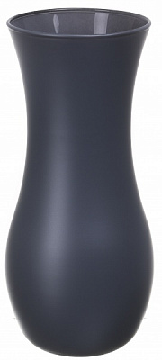 Ваза стеклянная Soft Лилия 25 см серая 