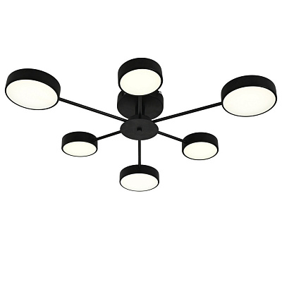 Люстра светодиодная Victoria Lighting с пультом 83 Вт черный Wood/PL6 black