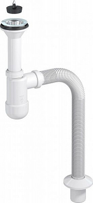 Сифон для умывальника Prevex Basic телескопический с традиционной резиновой пробкой PR3-D4NF3-004