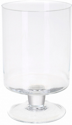 Ваза на ніжці Циліндр d15 25 см прозора 20110.4