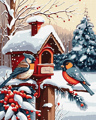 Картина за номерами Ласощі пташок ©art_selena_ua 40x50 см Ideyka