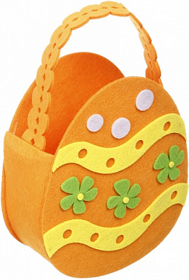 Декорація великодня Діамантові ручки Писанка 20х17 см помаранчевий