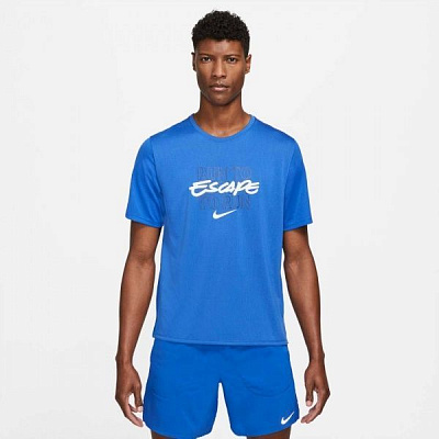Футболка Nike M NK DF MILER TOP SS WR GX DA1181-480 р.2XL блакитний