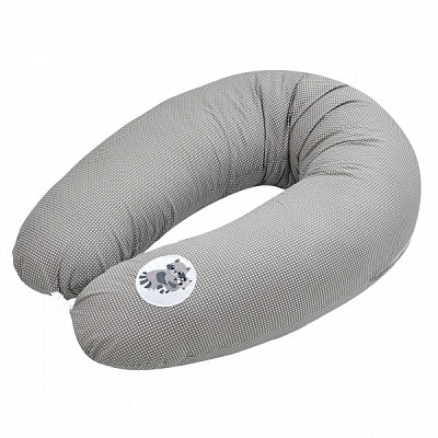 Подушка для годування IDEIA Горошок з карабіном 30x190 см сірий 4820227285006