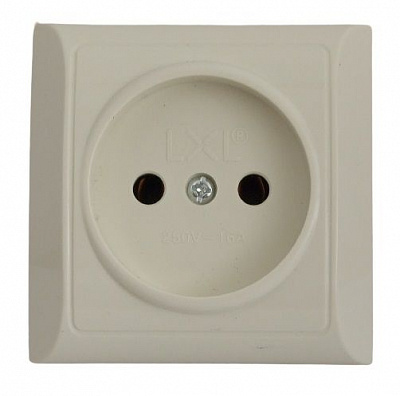 Розетка без заземлення UP! (Underprice) без шторок без кришки кремовий 2210 CREAM