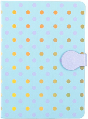 Блокнот в мелкий горошек с застежкой