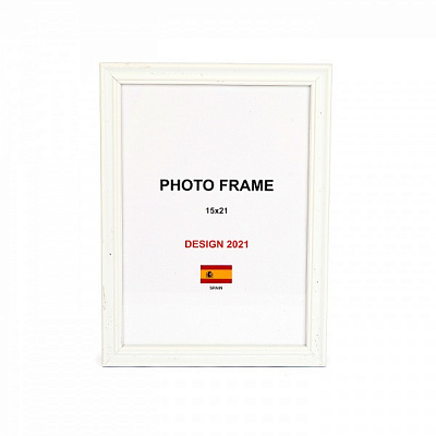 Рамка для фото 1 фото 15x21 см белый матовый 
