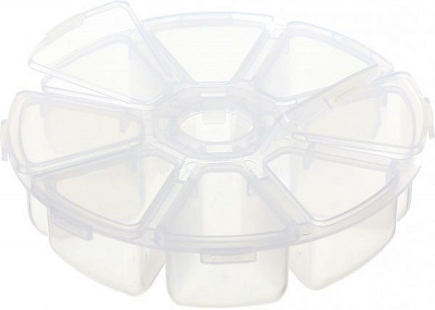 Емкость пластиковая круглая для хранения 8 отделение 1 комплектов 1 шт.