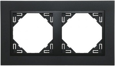 Рамка двомісна Efapel Animato Logus універсальна чорний 90920 TRR