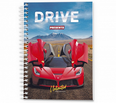 Блокнот Авто красное А7 48 лист. 1В2320 Аркуш