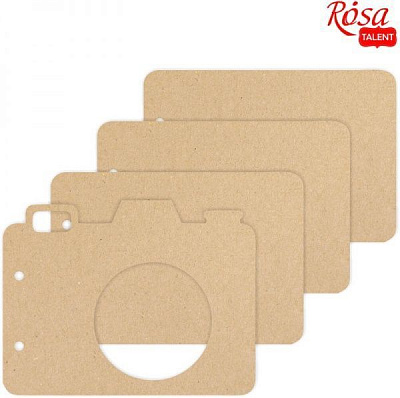 Заготовка для альбома «Фотоаппарат» 22x17 см 4 шт. Rosa Talent