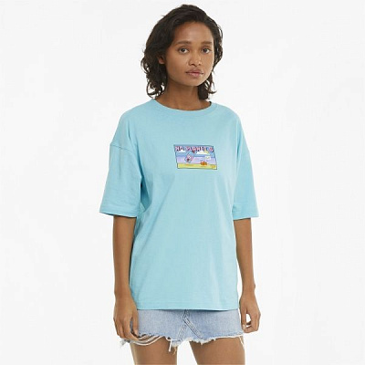 Футболка Puma Downtown Graphic Tee 53024449 S блакитний