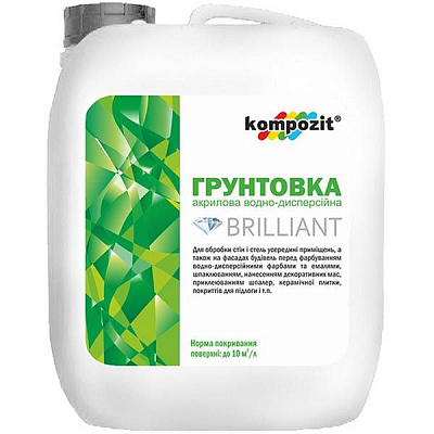 Ґрунтовка глибокопроникна Kompozit Brilliant 5 л