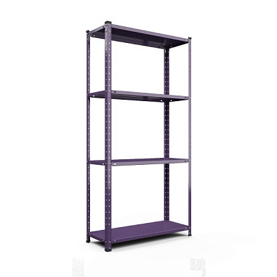 Стелаж металевий Меткас РЕК бузковий 1500x750x300 мм метал полиця 4 шт. фарба