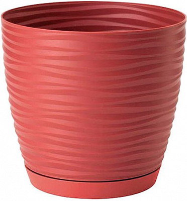 Вазон пластиковий Form Plastic Сахара міні-15 круглий 1,7л марсала
