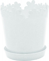 Горшок пластиковый Алеана Лютик круглый 2л белый (115059) 