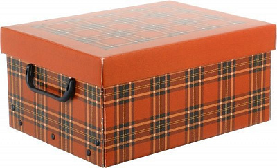 Ящик картонний Miss Space Клітинка 330x250x160 мм червоний