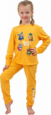 Пижама детская унисекс Roksana 1065/16036 р.98 апельсиновый 