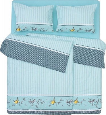 Комплект постільної білизни Funny birds сімейний різнокольоровий UP! (Underprice)