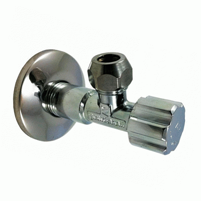 Кран вентильный Albertoni угловой 1/2х3/8 с цангой