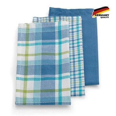 Набір рушників кухонних Pasado 65х45 блакитний 3 шт. 45x65 см Kela блакитний
