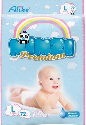 Подгузники Mimzi L 9-13 кг 72 шт.