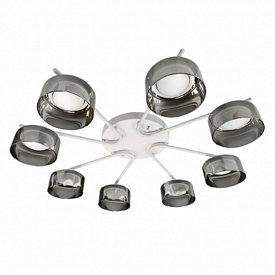 Люстра потолочная LIGHT SET DUSHA MS228 8x12 Вт GX53 белый/дымчатый
