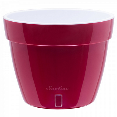Вазон пластиковий Santino АСТІ 18 л круглий червоний