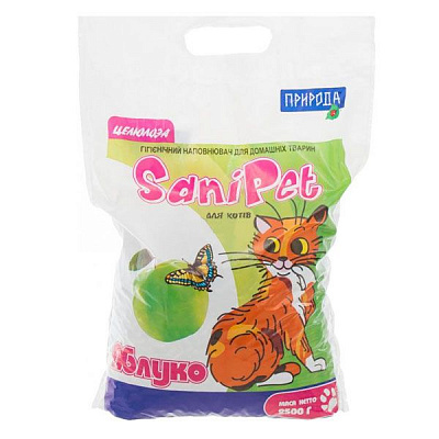 Наполнитель для кошачьего туалета Природа Sani Pet яблоко 2.5 кг 