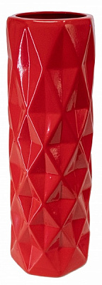 Ваза керамическая Nana ceramics Поли 41 см красный глянец 