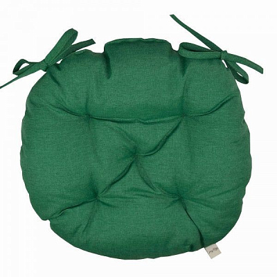 Подушка на стул РОУЗ зеленая круглая La Nuit