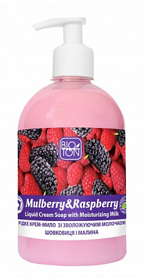 Крем-мило Bioton Шовковиця і Малина зі зволожуючим молочком 500 мл