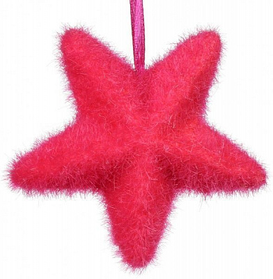 Подвеска Звездочка пушистая большая 7 см T625-79 