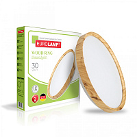 Світильник світлодіодний Eurolamp Deco Wood Ring 30 Вт білий 4000 К LED-NLR-30W-T7 