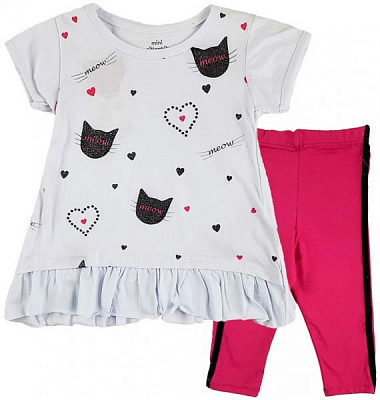 Комплект Mini Citlenbir 9162 Meow р.92 белый 