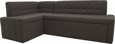 Уголок кухонный Кедр КАРАТ раскладной 7 ткань коричневый 