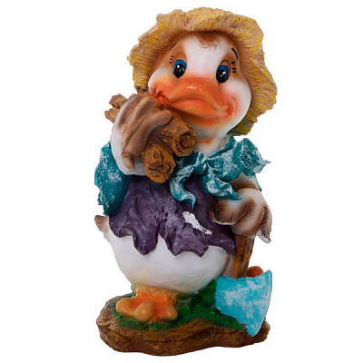 Декоративная фигура Уточка с дровами 22x21x38 см