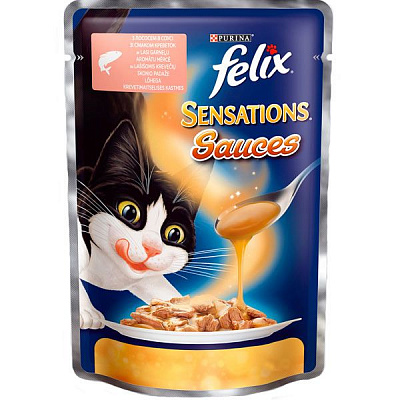 Корм Felix Sensations Sauces з лососем у соусі 100 г