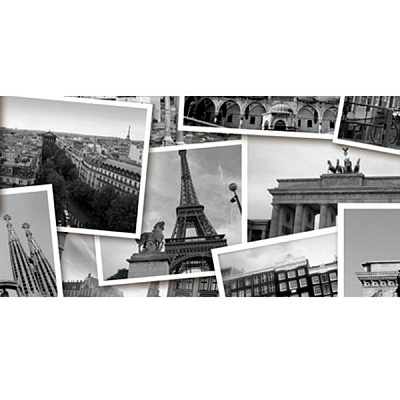 Декор Golden Tile Absolute Collage 3 чорний 300x600 мм