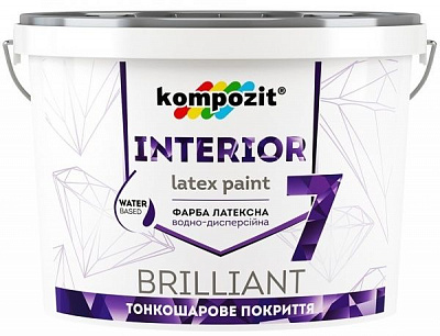 Фарба латексна Kompozit Interior 7 база С мат база під тонування 7кг