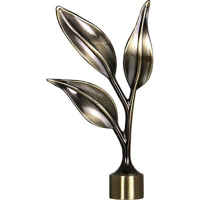 Наконечник Cardinal Лист вербы наборной d16 мм антик 