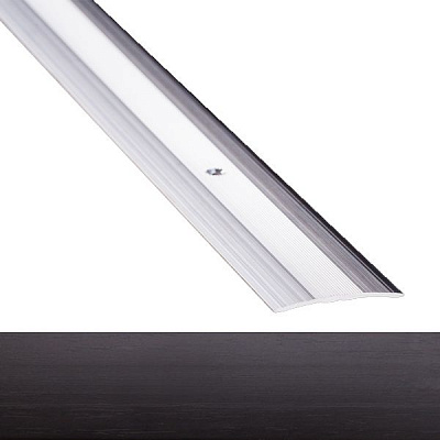 Поріжок алюмінієвий 1-А Лугалпроф профільований з отворами 3x40x1800 мм дуб венге