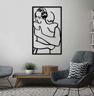 Панно декоративное Brushme Объятия 6x28 см черный